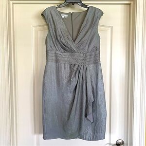 London Times Silver Gray Dress Size 12